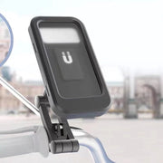 バイク用スマホホルダー 自転車用スマホホルダー 防水 バイク用品 自転車用品 スマートフォン ナビ 外出 防塵 防汚 シンプル カッコイイ おしゃれ 簡単 便利 黒