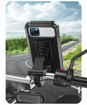 バイク用スマホホルダー 自転車用スマホホルダー 防水 バイク用品 自転車用品 スマートフォン ナビ 外出 防塵 防汚 シンプル カッコイイ おしゃれ 簡単 便利 黒