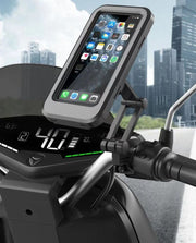 バイク用スマホホルダー 自転車用スマホホルダー 防水 バイク用品 自転車用品 スマートフォン ナビ 外出 防塵 防汚 シンプル カッコイイ おしゃれ 簡単 便利 黒