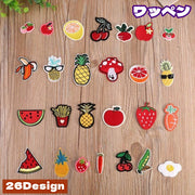 ワッペン アップリケ パッチ DIY ハンドメイド クラフト 布 手作り 手芸 刺繍 アイロン 入園準備 入学準備 アニマル 野菜 フルーツ 果物 くだもの キッズ 子ども 園児 幼児 小学生 バッグ 鞄 靴 シューズ かわいい キュート 簡単