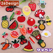 ワッペン アップリケ パッチ DIY ハンドメイド クラフト 布 手作り 手芸 刺繍 アイロン 入園準備 入学準備 アニマル 野菜 フルーツ 果物 くだもの キッズ 子ども 園児 幼児 小学生 バッグ 鞄 靴 シューズ かわいい キュート 簡単