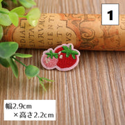 ワッペン アップリケ パッチ DIY ハンドメイド クラフト 布 手作り 手芸 刺繍 アイロン 入園準備 入学準備 アニマル 野菜 フルーツ 果物 くだもの キッズ 子ども 園児 幼児 小学生 バッグ 鞄 靴 シューズ かわいい キュート 簡単