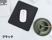マウスパッド 四角形 スクエア 薄型 レザー調 パソコン PC 周辺機器 無地 シンプル おしゃれ スタイリッシュ 会社 テレワーク