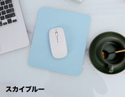 マウスパッド 四角形 スクエア 薄型 レザー調 パソコン PC 周辺機器 無地 シンプル おしゃれ スタイリッシュ 会社 テレワーク