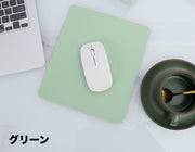 マウスパッド 四角形 スクエア 薄型 レザー調 パソコン PC 周辺機器 無地 シンプル おしゃれ スタイリッシュ 会社 テレワーク