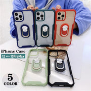 iPhoneケース iPhoneカバー スマホケース スマホカバー リング付き iPhone12 12mini 12Pro 12ProMax iPhone13 13mini 13Pro 13ProMax スタンド機能 落下防止 背面保護 傷予防 クリア 携帯ケース 携帯カバー アイフォンケース スマートフォンケース
