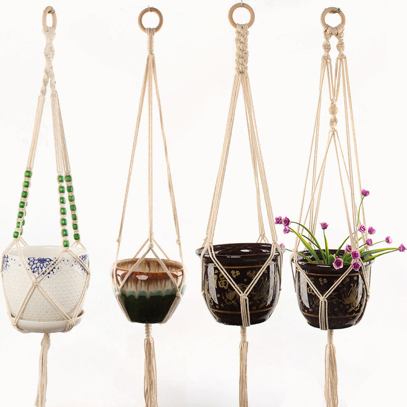 プラントハンガー ハンギングプランター インテリア雑貨 植物ハンガーネット 吊るす ナチュラル 商品画像2