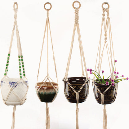 プラントハンガー ハンギングプランター インテリア雑貨 植物ハンガーネット 吊るす ナチュラル 商品画像2