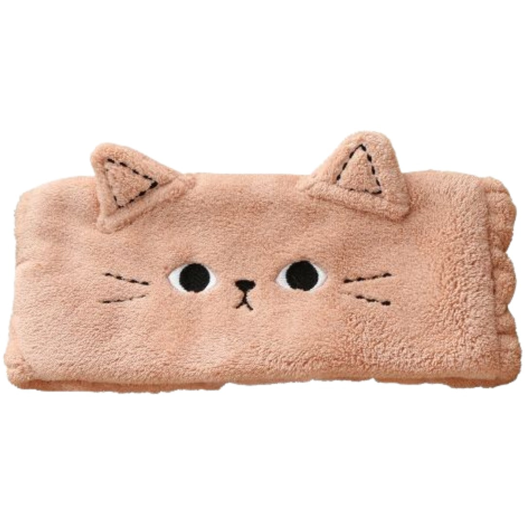 ヘアバンド 洗顔 レディース ヘッドバンド ヘアーバンド ターバン ねこ 猫 にゃんこ 幅広 ワイド もこもこ ふんわり メイク お風呂上り おしゃれ かわいい