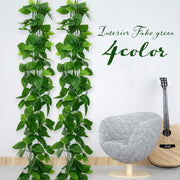 フェイクグリーン 人工観葉植物 造花 吊り下げ 壁掛け 蔓 つる リーフ 葉 インテリア雑貨 ロング 長い 装飾 飾り 枯れない おしゃれ 紅葉 赤 レッド 紫 緑