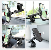 車用スマホホルダー スマホスタンド 車載 カー用品 カーアクセサリー 吸盤固定  車用 角度調節可 滑り止め 伸縮性 横向き 縦向き 窓 シンプル スタイリッシュ おしゃれ かっこいい 便利グッズ 赤 灰