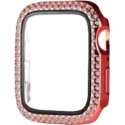 アップルウォッチ用カバー Apple Watch用 保護ケース 保護カバー 傷防止 汚れ防止 保護 ガラスフィルム ラインストーン キラキラ 可愛い お洒落 38mm 42mm 40mm 44mm 41mm 45mm SE Series7 6 5 4 3 2 1 レディース 女性 スマートウォッチアクセサリー