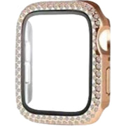 アップルウォッチ用カバー Apple Watch用 保護ケース 保護カバー 傷防止 汚れ防止 保護 ガラスフィルム ラインストーン キラキラ 可愛い お洒落 38mm 42mm 40mm 44mm 41mm 45mm SE Series7 6 5 4 3 2 1 レディース 女性 スマートウォッチアクセサリー