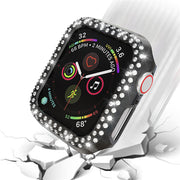 アップルウォッチ用カバー Apple Watch用 保護ケース 保護カバー 傷防止 汚れ防止 保護 ガラスフィルム ラインストーン キラキラ 可愛い お洒落 38mm 42mm 40mm 44mm 41mm 45mm SE Series7 6 5 4 3 2 1 レディース 女性 スマートウォッチアクセサリー