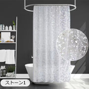 シャワーカーテン バス用品 サークル モザイク クリア 防水 間仕切り 取り付け簡単 デザイン豊富 浴室 シャワールーム