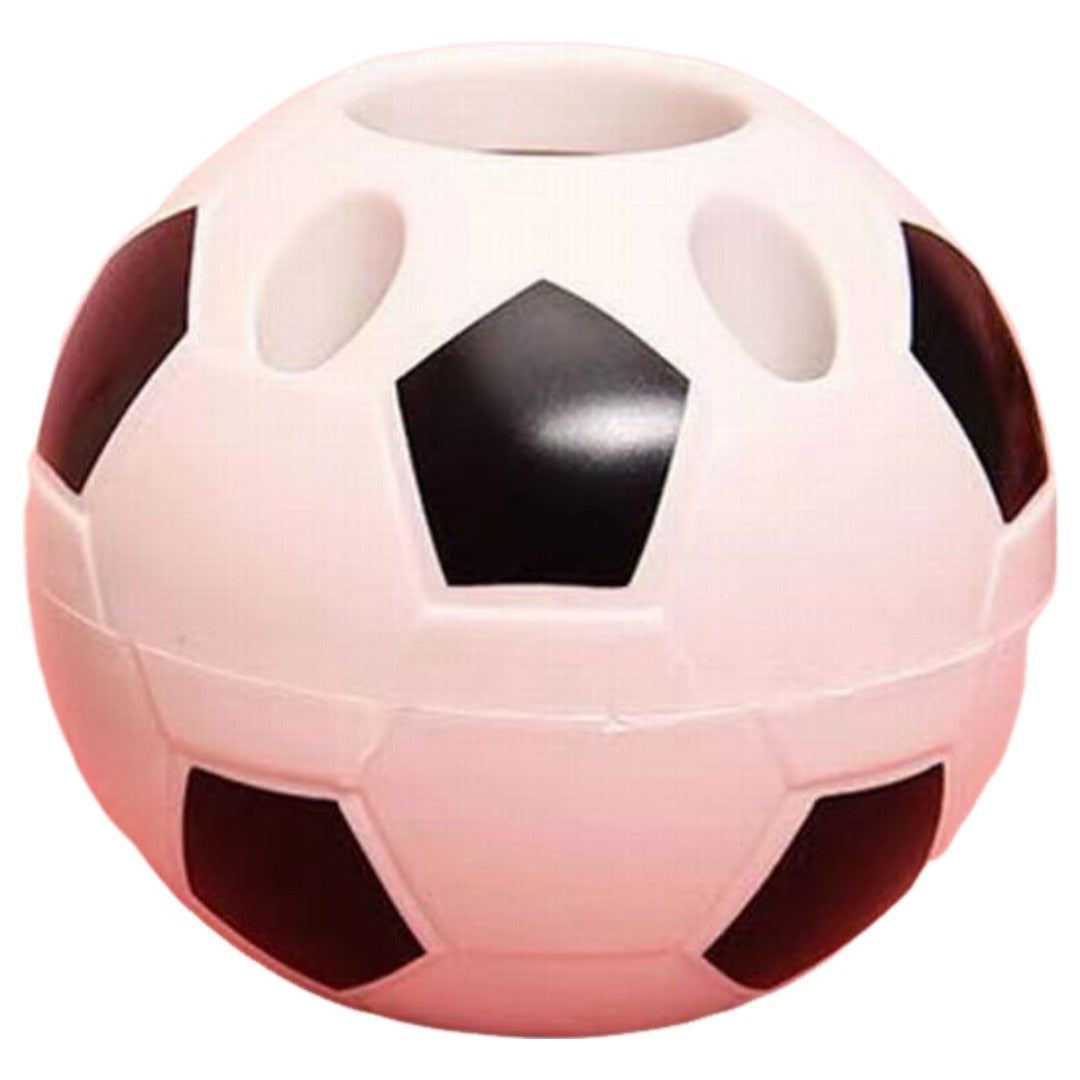 ペンスタンド ペン立て 鉛筆立て ペンホルダー サッカーボール風 球型 ブラック バリエーション画像