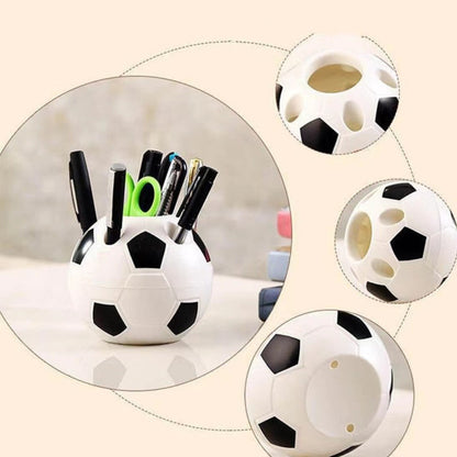 ペンスタンド ペン立て 鉛筆立て ペンホルダー サッカーボール風 球型 商品画像2