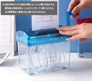 シュレッダー 家庭用 手動式 手動タイプ 卓上シュレッダー ハンドシュレッダー 文房具 事務用品 パソコン周辺機器 PC オフィス 在宅ワーク コンパクト デスク周り ストレートカット ミニ