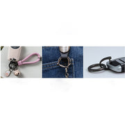 Dカン ねじ式 ドライバー付き D環 Dリング 半円形 金属 金具 アクセサリー 手作り DIY ハンドメイド クラフト キーホルダー ショルダーストラップ 部品 黒 ブラック ゴールドカラー シルバーカラー