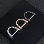 Dカン ねじ式 ドライバー付き D環 Dリング 半円形 金属 金具 アクセサリー 手作り DIY ハンドメイド クラフト キーホルダー ショルダーストラップ 部品 黒 ブラック ゴールドカラー シルバーカラー