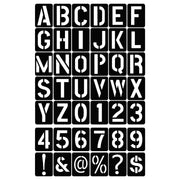 ステンシルシート テンプレート 42枚セット ステンシルプレート 型紙 英数字 英語 数字 アルファベット ロゴ 記号 DIY 画材 大判サイズ おしゃれ かわいい かっこいい アーミー風 家具 オリジナル 作品 インテリア 自作