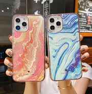 iPhoneケース スマートフォンケース スマホ カバー 背面保護 ハードケース アイフォン アイフォーン マーブル まだら おしゃれ 可愛い カラフル クリア iPhone13 Pro ProMax mini 12 11 X XS XR XSMax 8Plus 8 7Plus 7 SE スマートフォンアクセサリー