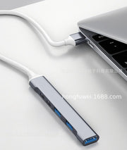 USBハブ USBポート 5in1 5ポート type-c USB3.0 PCアクセサリー コネクター 多機能 マウス キーボード プリンター シルバーカラー グレー