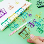 ダブルクリップ 5個セット ペーパークリップ 挟む 文具 文房具 事務用品 書類整理 ステーショナリー シンプル おしゃれ Wクリップ 紙留め 資料 束ねる オフィス