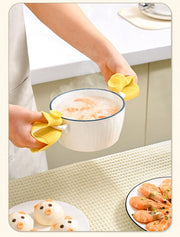 鍋つかみ 単品 1個 指先ミトン シリコン 吸盤付き キッチンミトン 滑り止め コンパクト 防熱 ハート 可愛い 洗える 熱さ対策 キッチン用品 オーブン グリル