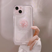 iPhoneケース iPhoneカバー スマホケース クリア 透明 リボン ソフト 15 14 13 Pro ProMax Plus かわいい おしゃれ 傷防止 背面保護