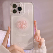 iPhoneケース iPhoneカバー スマホケース クリア 透明 リボン ソフト 15 14 13 Pro ProMax Plus かわいい おしゃれ 傷防止 背面保護