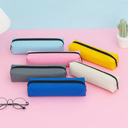 ペンケース 筆箱 筆記具入れ 文房具 ペン入れ 小物入れ 無地 四角形 長方形 スクエア コンパクト ファスナー おしゃれ シンプル カラバリ豊富