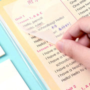 クリア付箋 単品 1冊 透ける付箋 半透明 50枚 ふせん メモ 勉強 学習 仕事 オフィス 事務 トレース トレーシングペーパー 追記 写し絵 マーキング とうめい すける 覚書 読書 おしゃれ シンプル 文房具
