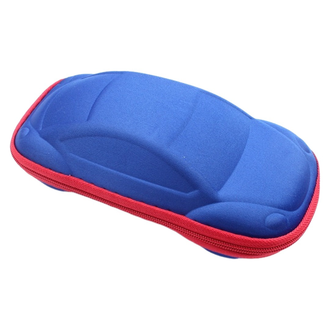 メガネケース 眼鏡ケース サングラスケース 老眼鏡ケース 車型 立体 ネイビー×レッド バリエーション画像