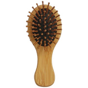 ヘアブラシ 竹製 クッションブラシ 14cm ミニヘアブラシ パドルブラシ 天然竹 レディース メンズ 携帯用 頭皮ケア 竹 木製 ウッド コーム くし 櫛 ヘアケア 頭皮 ブラッシング ヘアーブラシ