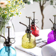 霧吹き スプレー 200ml ガラス製 アンティーク調 プッシュ式 ガーデニング 観葉植物 花 葉っぱ 園芸 水やり 透明 クリア レトロ おしゃれ かわいい