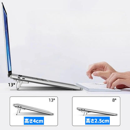ノートPCスタンド 同色2個セット 2段階 高さ調節 折りたたみ PCアクセサリー 商品画像3