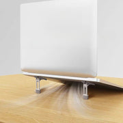 ノートPCスタンド 同色2個セット 3段階 高さ調節 折りたたみ PCアクセサリー パソコン用品 ラップトップ キーボード ノートパソコンスタンド 粘着テープ 貼付けタイプ 放熱 排熱 傾斜 タブレット 台座 便利 コンパクト スタイリッシュ