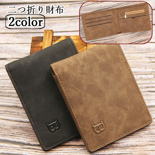 財布 二つ折り 折りたたみ お札 カード 小銭入れ 商品画像