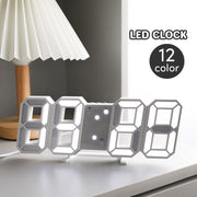 時計 置時計 壁掛け時計 目覚まし時計 アラーム LEDライト USB接続 立体 デジタル時計 日付表示 インテリア おしゃれ かっこいい