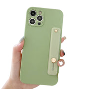 iPhone用ケース スマホケース スマホカバー 耐衝撃 落下防止 シリコン 持ち手 ソフト 背面保護 傷防止 シンプル 無地 単色 アイフォン用