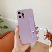 iPhone用ケース スマホケース スマホカバー 耐衝撃 落下防止 シリコン 持ち手 ソフト 背面保護 傷防止 シンプル 無地 単色 アイフォン用