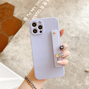iPhone用ケース スマホケース スマホカバー 耐衝撃 落下防止 シリコン 持ち手 ソフト 背面保護 傷防止 シンプル 無地 単色 アイフォン用
