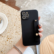iPhone用ケース スマホケース スマホカバー 耐衝撃 落下防止 シリコン 持ち手 ソフト 背面保護 傷防止 シンプル 無地 単色 アイフォン用