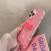 スマホカバー スマホケース iPhoneケース iPhoneカバー レディース 女性 スマホアクセサリー スマホ周辺機器 傷防止 ロゴ 英字 英語 半透明 ピンク ポップ カジュアル ガーリー フェミニン おしゃれ 可愛い キュート