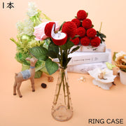 指輪ケース リングケース アクセサリーケース ジュエリーボックス ギフトボックス プレゼントボックス 薔薇 バラ ローズ 保管 ディスプレイ ベロア調 プレゼント ギフト