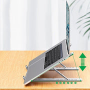ノートパソコンスタンド ノートPC台 折りたたみ 放熱 角度調整 軽量 持ち運び 滑り止め 机上 姿勢改善 タブレット ブックスタンド