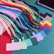 スマホネックホルダー スマホネックストラップ スマホアクセサリー ファッション雑貨 首掛け 肩掛け ロープ 紐 挟むだけ スマホ落下防止 スマホ紛失防止 無地 カラフル ブラック ピンク ブルー シンプル 可愛い キュート カジュアル ポップ