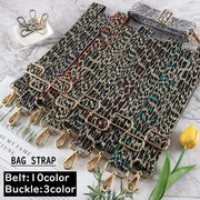 バッグストラップ ショルダーベルト 持ち手 肩紐 付け替え 交換用 幅広 ワイド 斜めがけ 肩掛け ヒョウ柄 豹柄 長さ調整可能