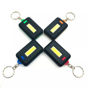ミニ懐中電灯 LEDライト COB キーリング付き キーホルダー 電池式 防水 コンパクト 小型 ポータブル アウトドア キャンプ 防災 ハンディライト
